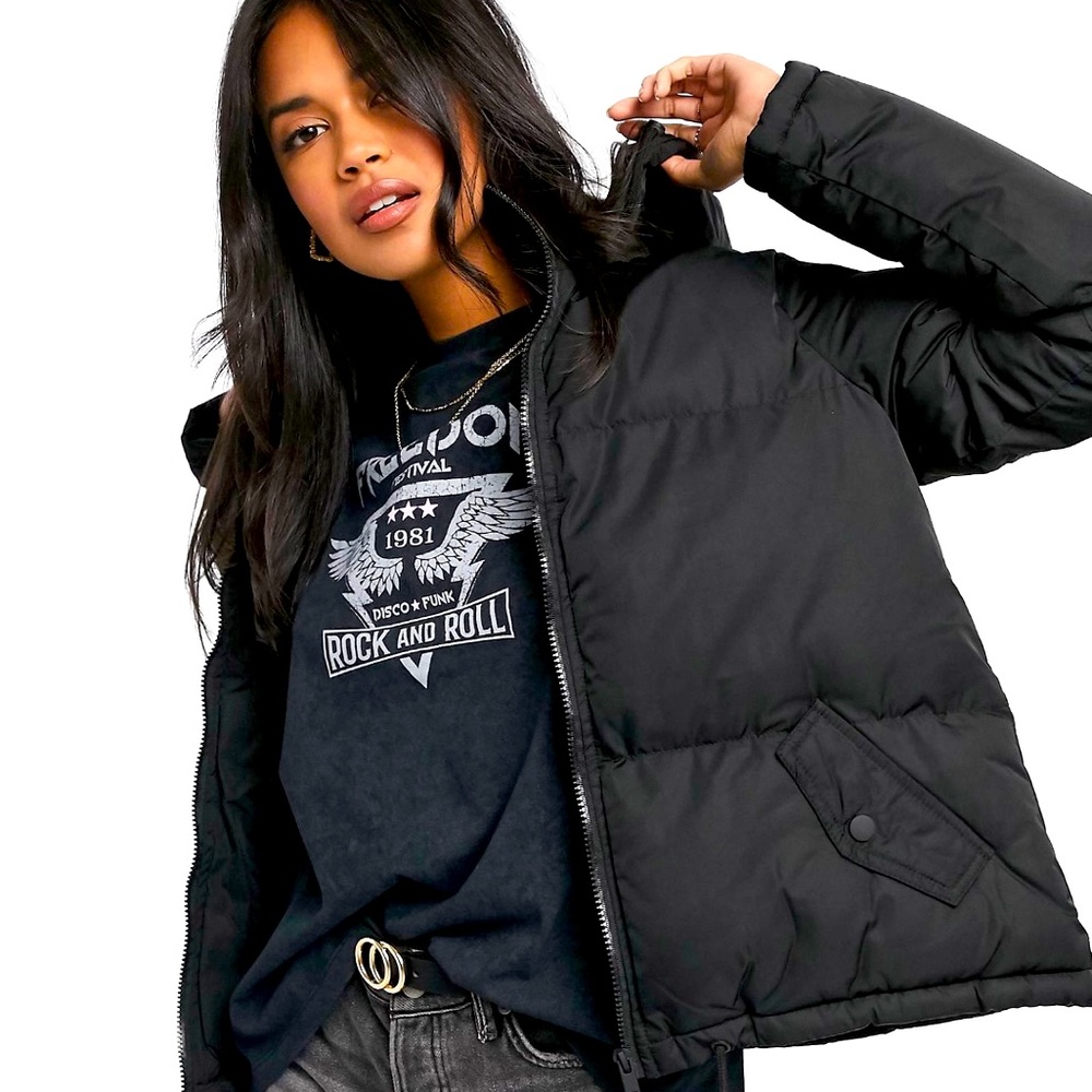 Brave Soul cello hooded puffed jacket